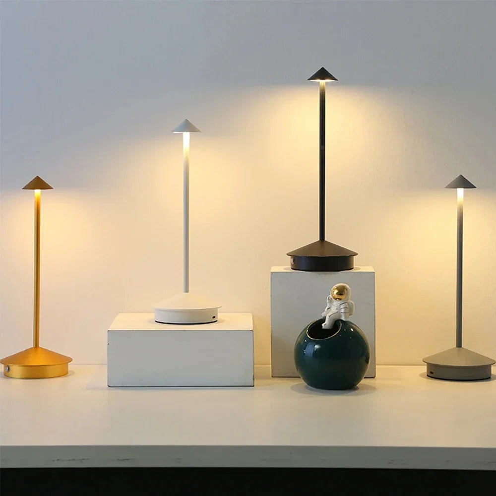 GGbingo Rechargeable Table LED Lamp Touch Sensor  Desk Lamp for Restaurant Bar Bedroom 3 Color Temperatures Stepless Dimming