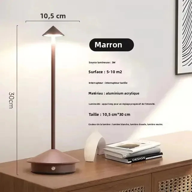GGbingo Rechargeable Table LED Lamp Touch Sensor  Desk Lamp for Restaurant Bar Bedroom 3 Color Temperatures Stepless Dimming