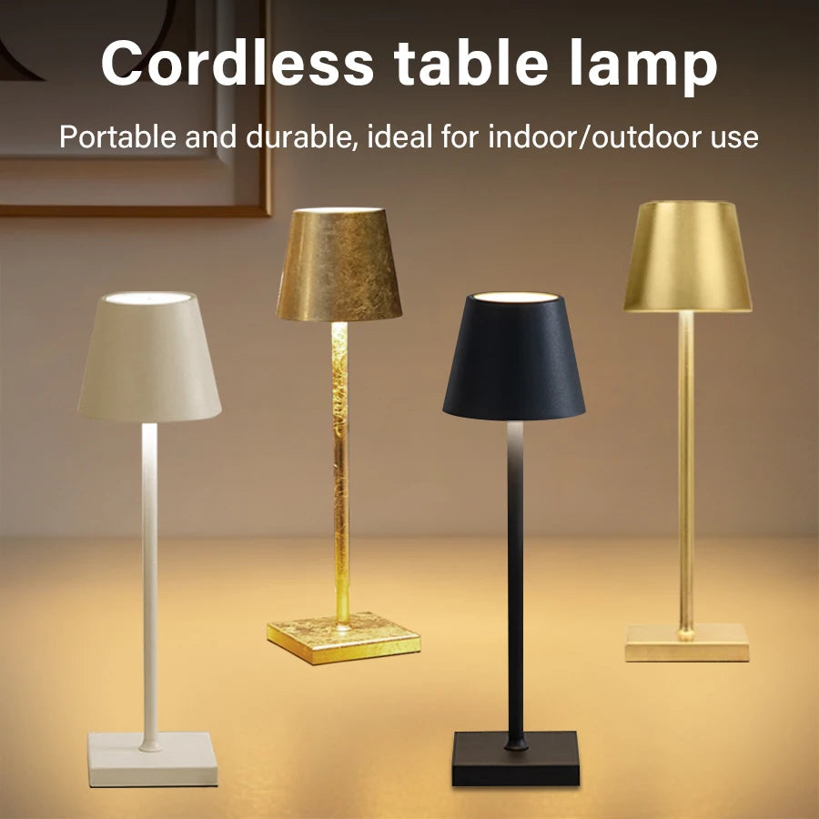 LED Night Light Rechargeable Table Lamp Wireless Touch Sensor Bedroom Bedside Lamps Dining Table Night Lights Room Decoration
