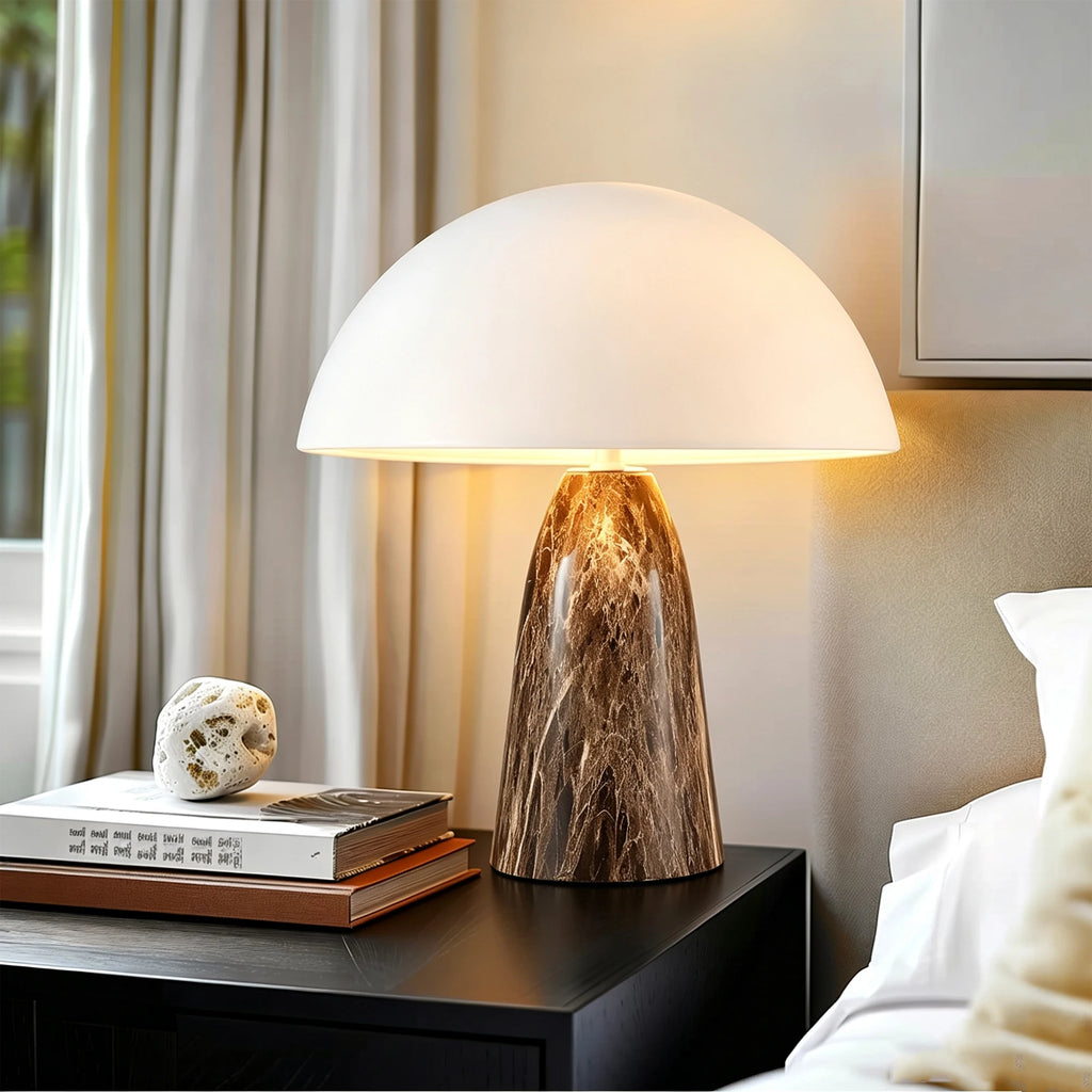Mushroom shaped table lamp Bedside Lamp Table Lamp For Bedroom Desk Lamp Bedside Night Light with Cylinder Lamp Shade Home Decor Creative Atmosphere Light Decoration