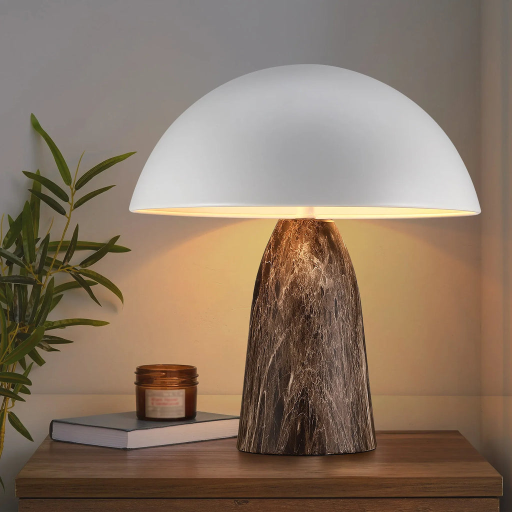 Mushroom shaped table lamp Bedside Lamp Table Lamp For Bedroom Desk Lamp Bedside Night Light with Cylinder Lamp Shade Home Decor Creative Atmosphere Light Decoration