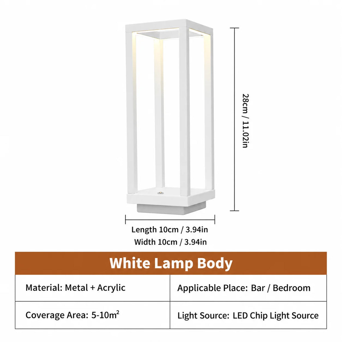 WWPPU Cordless LED Table Lamp Stepless Dimming Touch Control USB Rechargeable Desk Light Nordic Minimalist Bedside Night Lamp