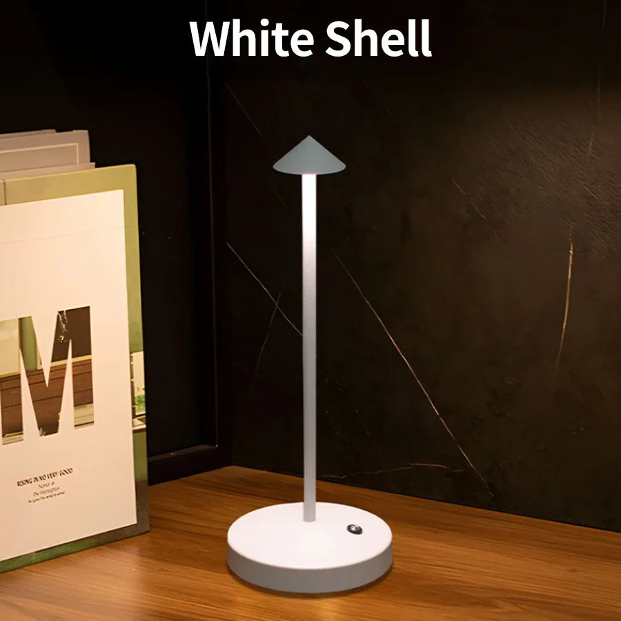 GGbingo Rechargeable Table LED Lamp Touch Sensor  Desk Lamp for Restaurant Bar Bedroom 3 Color Temperatures Stepless Dimming