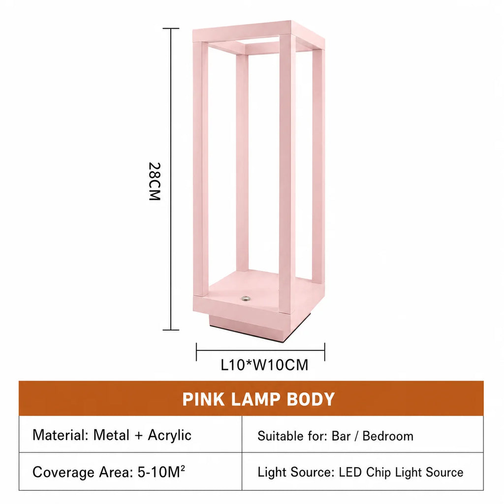 WWPPU Cordless LED Table Lamp Stepless Dimming Touch Control USB Rechargeable Desk Light Nordic Minimalist Bedside Night Lamp