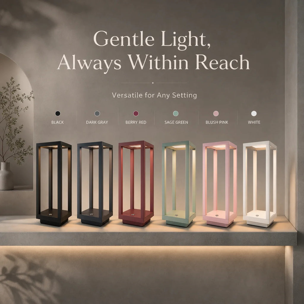 WWPPU Cordless LED Table Lamp Stepless Dimming Touch Control USB Rechargeable Desk Light Nordic Minimalist Bedside Night Lamp