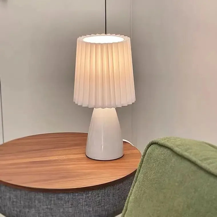 Nordic Creative Ceramic Foldable E27 Table Lamp Study Bedroom Bedside Reading Desk Light Modern Indoor Led Lighting Decoration