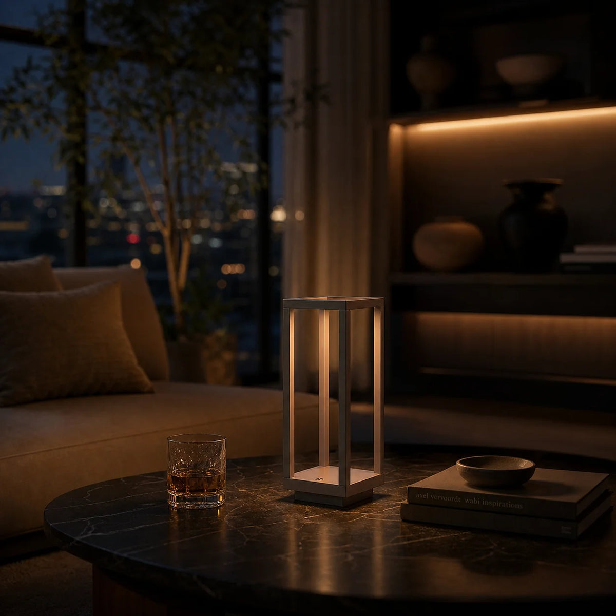 WWPPU Cordless LED Table Lamp Stepless Dimming Touch Control USB Rechargeable Desk Light Nordic Minimalist Bedside Night Lamp