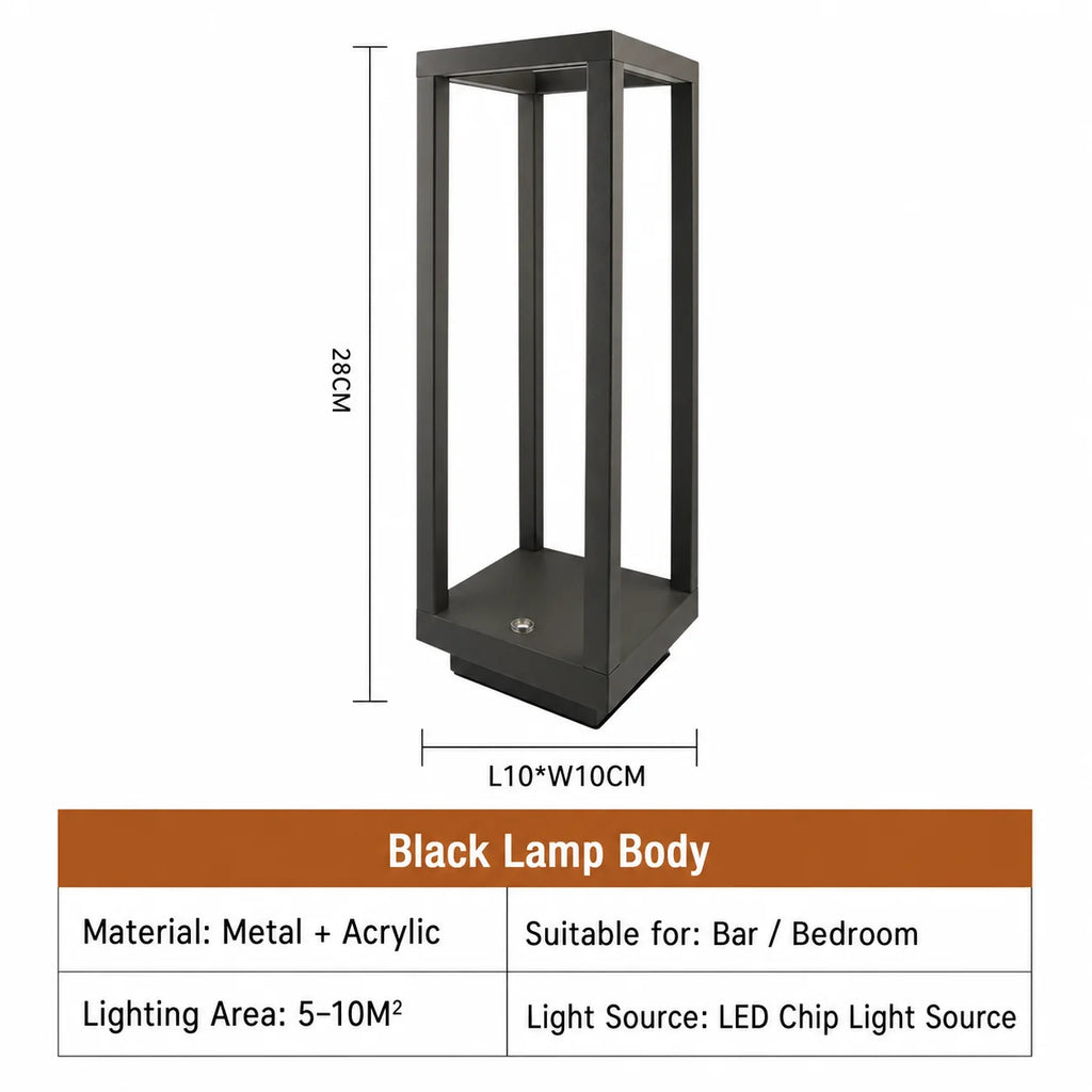 WWPPU Cordless LED Table Lamp Stepless Dimming Touch Control USB Rechargeable Desk Light Nordic Minimalist Bedside Night Lamp