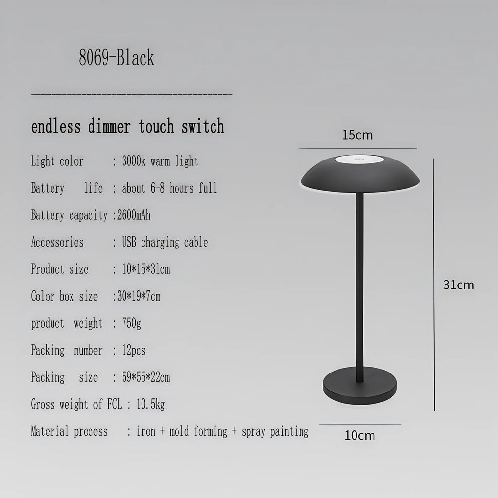 Amazon the Same Light Luxury Decorative Table Lamp Decoration Dimming Touch Atmosphere Charging Table Lamp Bedroom Bedside Night